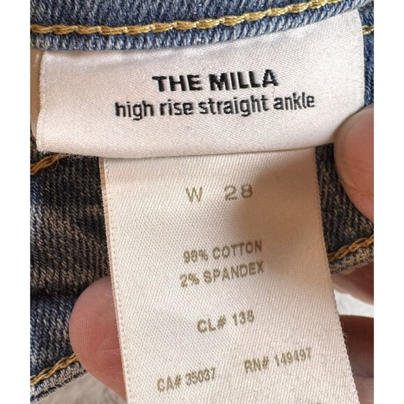 Joe's Jeans Women's 28 The Milla High Rise Straight Ankle Distressed Light Wash‎ - Picture 11 of 16